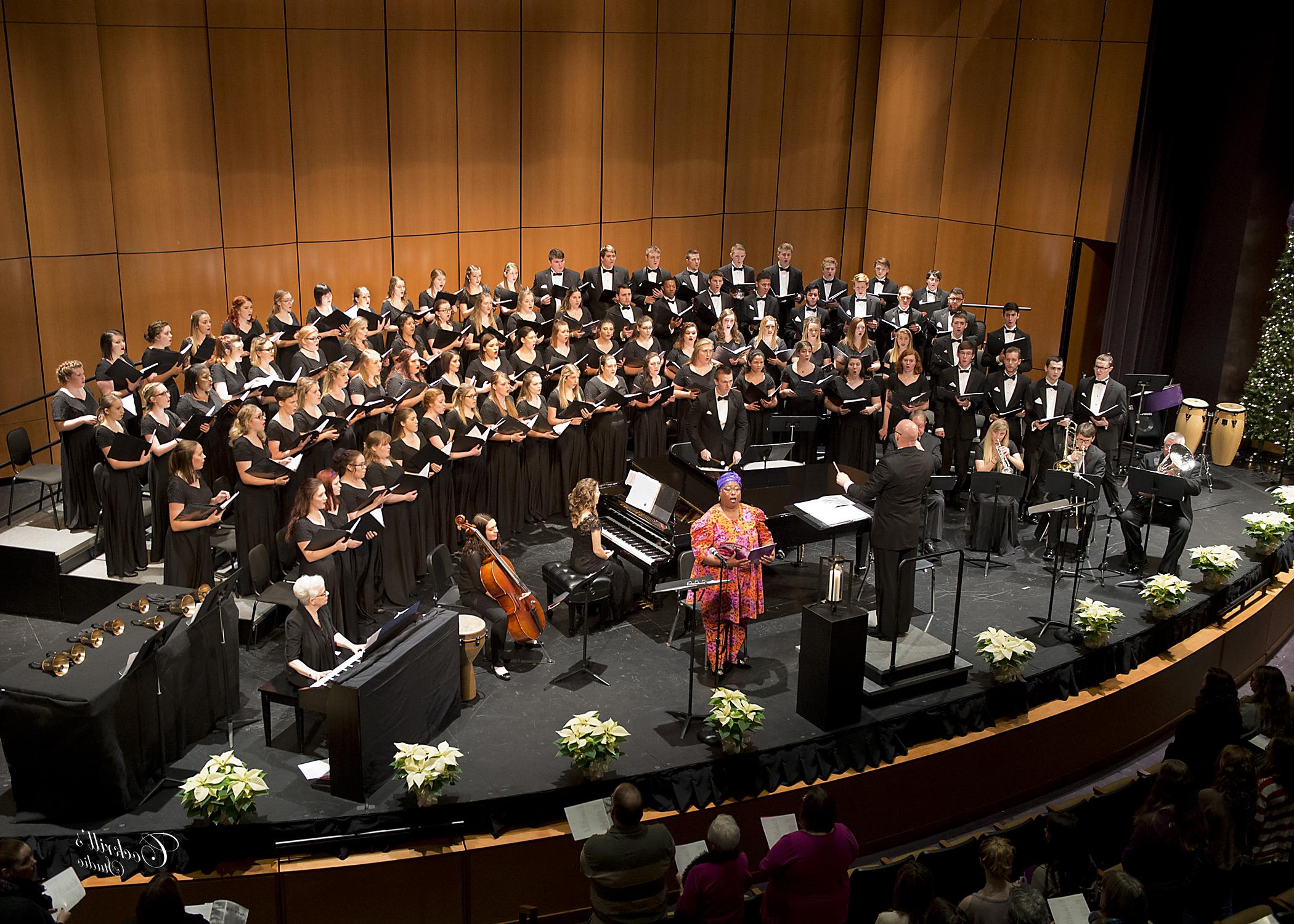 Choir performing in Brush Hall